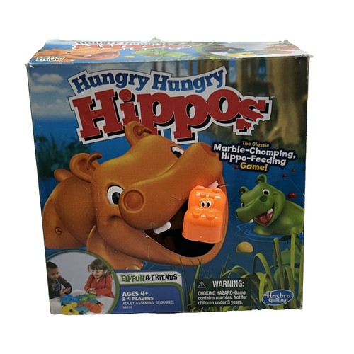 Hasbro Elefun & Friends Hungry Hungry Hippos Game - Fast-Paced Marble Chomping Fun For Kids-1008739
