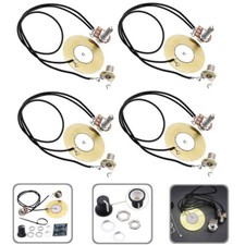 4Pcs 50MM Guitar Pickup Piezo Tranucer Prewired Amplifier with 6.35MM Outpu USA-