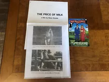 The Price of Milk Rare Movie PRESS KIT W/ PHOTOS - Danielle Cormack & Karl Urban