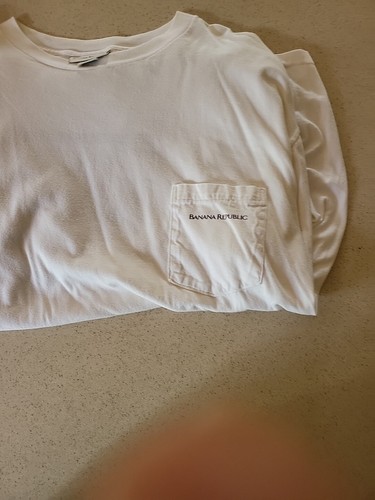 T-Shirt Vintage Banana Republic grafisch mit einzelnen Stichen Taschen Größe XL - Bild 3 von 7