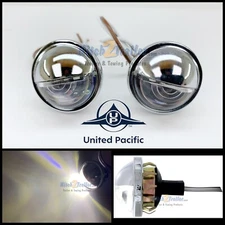 (1) Pair LED License Plate Light 1-1/2" Round for Hot Rods, Trucks, Cars, RV
