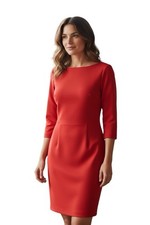 Vince Camuto Red Sheath Dress Women’s Size 8 – 3/4 Sleeve Classic Cocktail