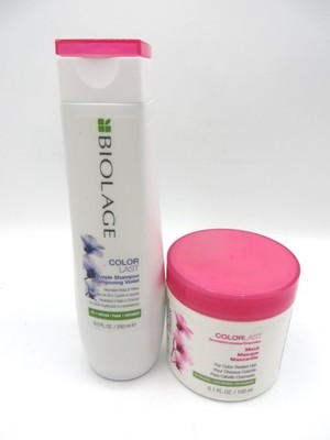MATRIX BIOLAGE COLOR LAST PURPLE SHAMPOO 8.5 oz  & MASK 5.1