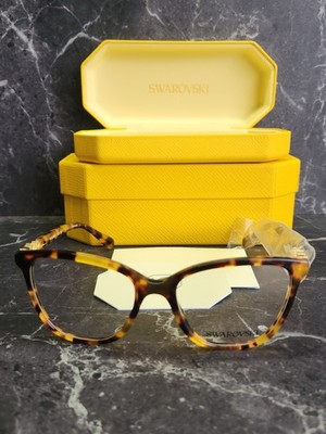 Swarovski Women Designer glasses -OSK2020 54-18-140 Transparent Havana Yellow 