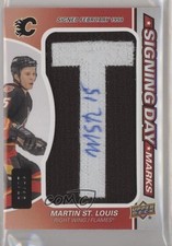 2020 SP Game Used Signing Day Marks Veterans 10/10 Martin St Louis Auto HOF 04f2