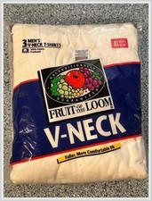 Fruit of Loom XL T-Shirts NOS 3-Pack White Cotton 1997 Y2K Classic Fit