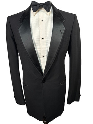 AFTER SIX DYNASTY COLLECTION Mens Black TUXEDO Sport Coat Blazer TUX Jacket 40L