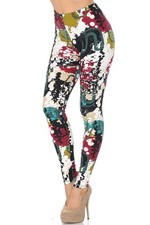 Buttery Smooth Summer Picasso Extra Plus Size Leggings - 3X-5X