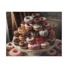 Puzzles for Adults 110 pcs, Delicious Stacked Donuts Jigsaw Puzzle