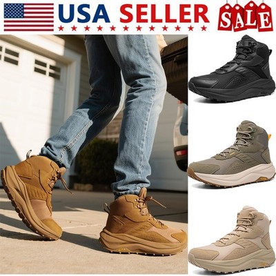 Men's Hiking Boots Wide Toe Box Low Drop Waterproof Outdoor Trekking Shoes