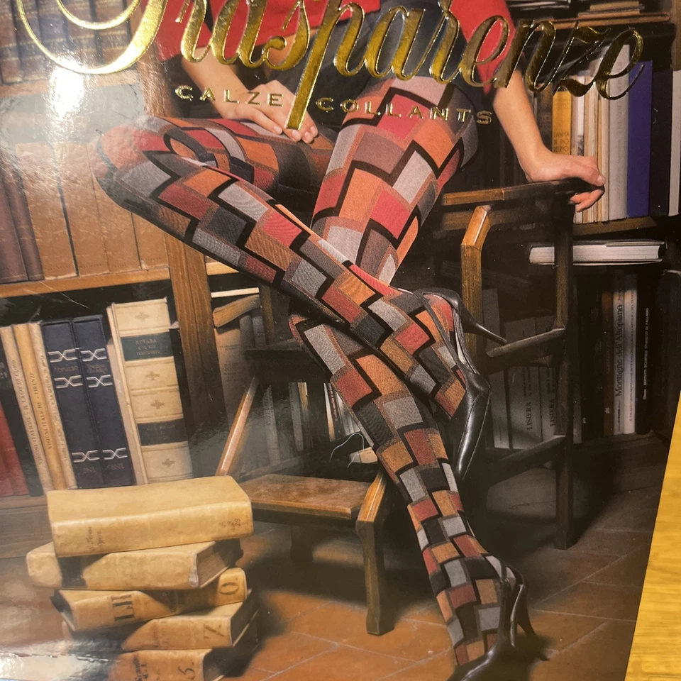 Sexy Medias Trasparenze Rabelais Multicolor Cuadradas Estampadas 4 Grandes L Nuevas en Paquete Foto 3 de 4