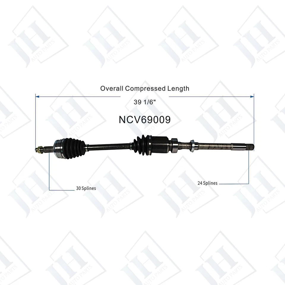 OE Front Pair Left Right CV Axle Shaft Set For 2006-2012 Toyota RAV4 V6 3.5L 4WD - Image 3 of 4