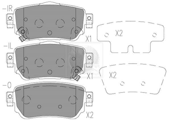 Plaquettes de frein arriere d40604ea0a d40604ea0b pieces de freinage nissan
