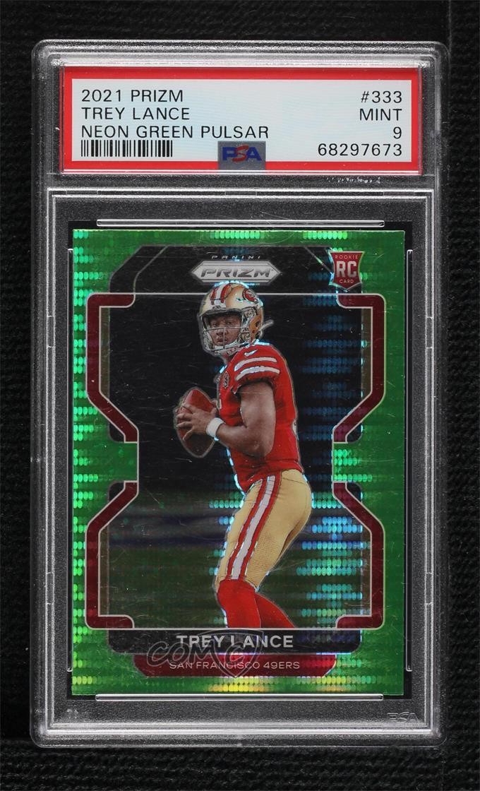 Trey Lance Panini Prizm #333 Neon Green Pulsar