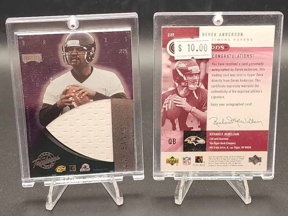 Lote de tarjetas deportivas pequeñas de los NFL Ravens autos, seriedas, parche Foto 4 de 4