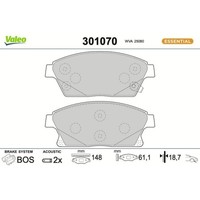 1X Bremsbelagsatz, Scheibenbremse Valeo 301070 Passend FüR Opel Vauxhall