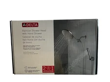 DELTA Raincan Shower Head with Hand Shower in SpotShield Brushed Nickel 2 in 1