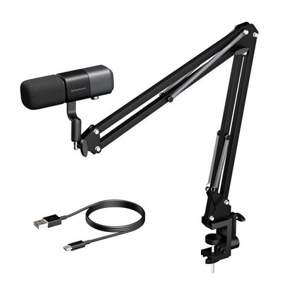 AM20X Podcast Microphone with Boom Arm, USB/XLR Condenser Microphone for Podc...