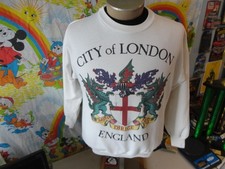 Vintage 90's City Of London England Crest Crewneck Sweatshirt Size M