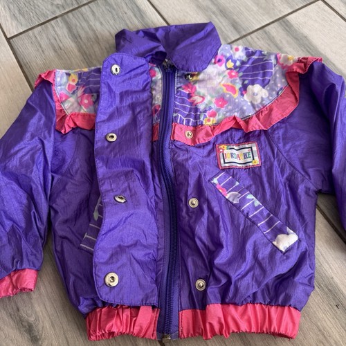 Girls Toddler Vintage Jordache 80’s 90’s Windbreaker Tracksuit 2 Piece Size 2T - Picture 5 of 14
