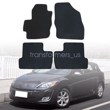 Fits 2010 2011 2012 2013 Mazda 3 Replacement Floor Mats Carpet Velour Black 4pcs