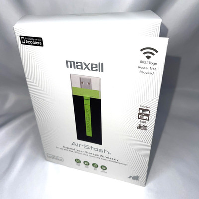Maxell AirStash Wi-Fi SD 8gb Card Reader #A02 - New in Box