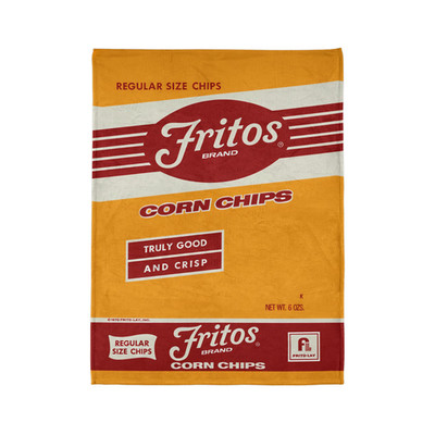 Fritos Brand Corn Chips 1970s Snack Bag Vintage Style Soft Micro Fleece Blanket