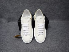 NEW Valentino Fresia Leather Sneaker White Gold Women's Size 6 SS82