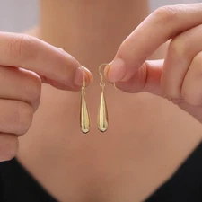 Teardrop Leverback Dangle Earrings for Women 14K Gold Tear Drop Waterdrop Dan...