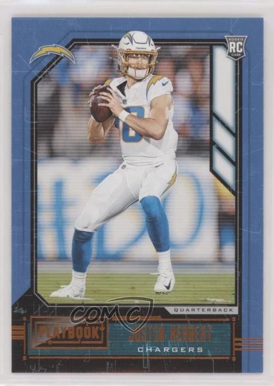 2020 Panini Playbook Rookies Orange Justin Herbert #103 Rookie RC 0h28