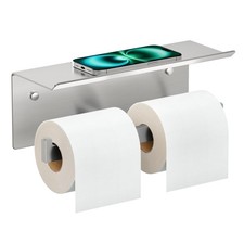 Toilet Paper Holder with Shelf, 304 Stainless Steel Wall Mount Commercial Toi...