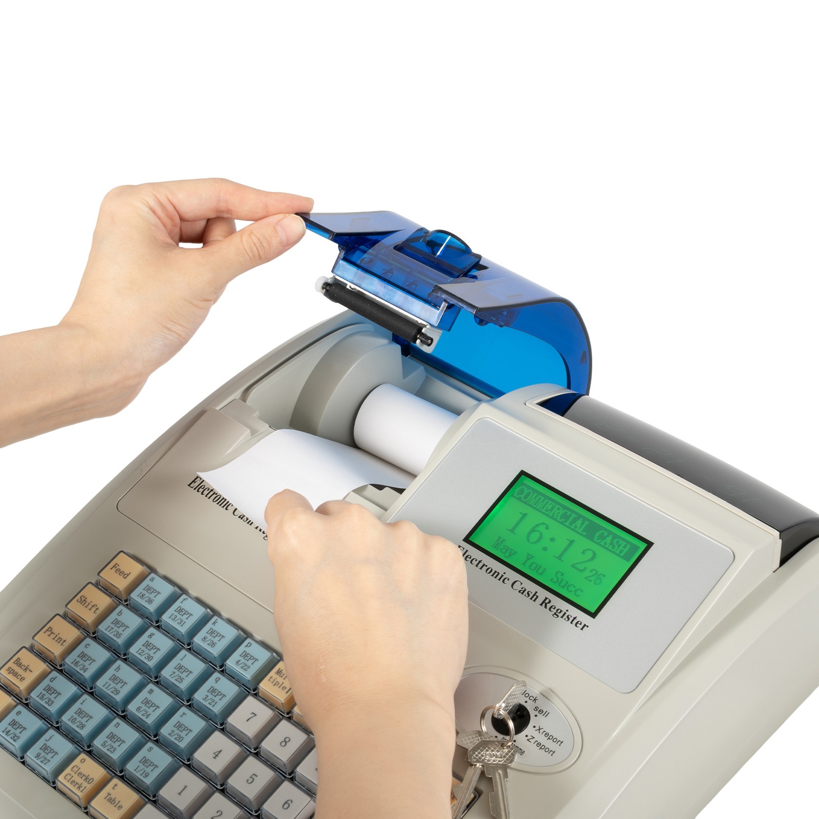 как выглядит New Electronic Cash Register 48 Keys Cash Management System With Thermal Printer фото