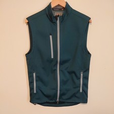 Fennec Highly Evolved Full Zip Performance Golf Vest Polyester Small Dark Green