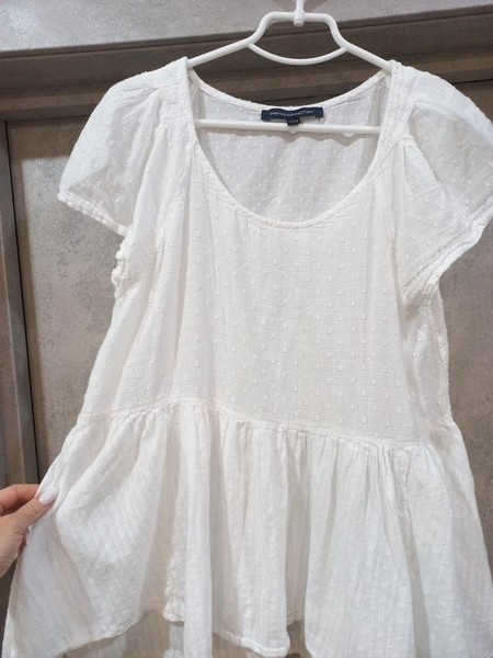 Women French Connection Shirt White Cotton 38 / M #8KKH