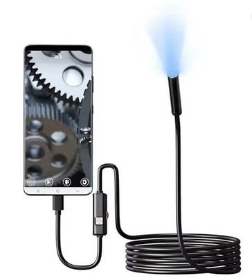 7.0MM TYPE-C Endoscope Camera IP67 Waterproof 6 LEDs Adjustable USB Android Flex