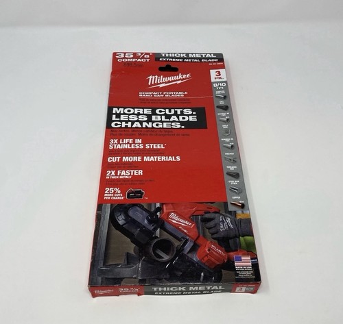 Milwaukee 35-3/8 in 8/10 TPI Band Saw Blades 3-Pack, Silver