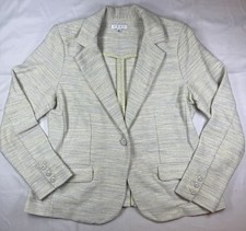 CAbi Style 713 Lemon Zest Blazer Tweed Pale Yellow Gray Women's Sz 14