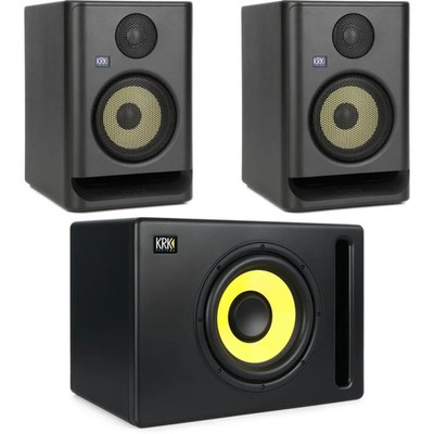 KRK ROKIT 5 G5 5-inch Powered Studio Monitors with S10.4 10 inch Powered Studio