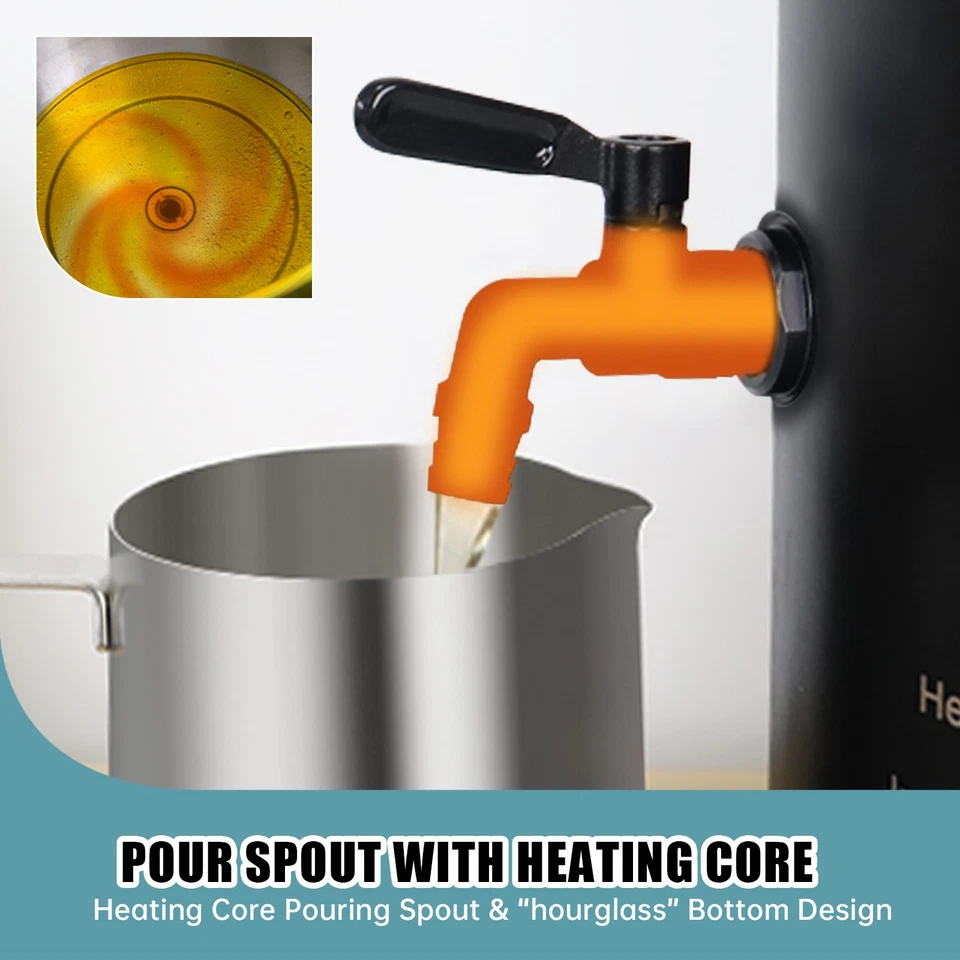 TOAUTO 5L Electric Wax Melting Pot Furnace Wax Melter w/Spout for Candle Making - Image 2 of 4