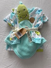 Chick Pea Baby Blanket Set Dinosaur Security Buddy And Super Soft Blanket