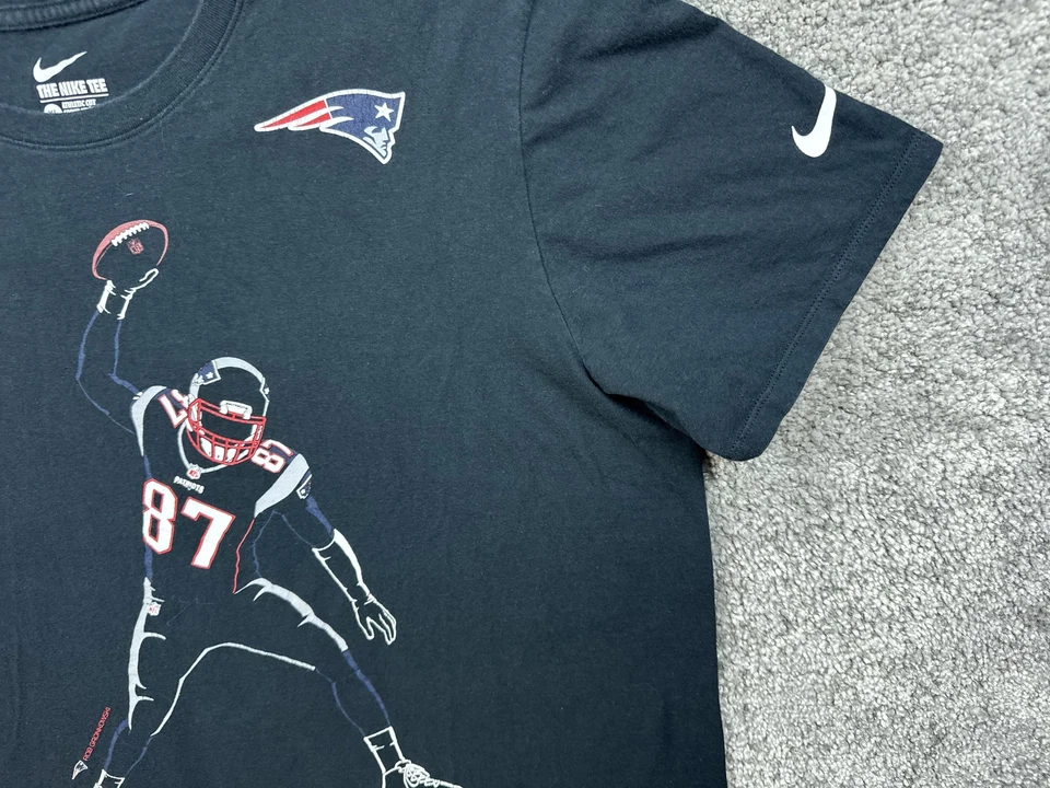 Rob Gronkowski Shirt Mens XL Black Spiking Football Superbowl LI Patriots Nike - Image 2 of 4
