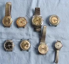 8 Vintage Timex Watches Non=Quartz Some Working Some Not