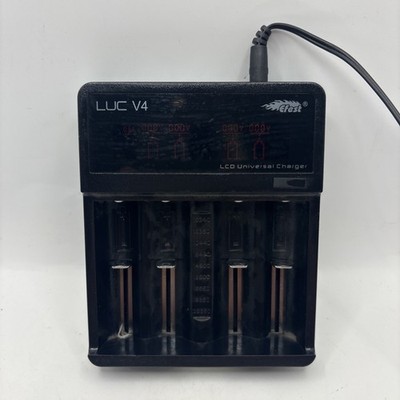 Efest LUC V4 4 Channel Battery Charger With Ac Adapter Power Supply Rechargeable