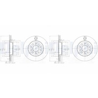 2X Delphi Bremsscheiben 292Mm BelÜFtet Hinten Passend FüR Alfa Romeo 159 Brera