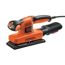 BLACK+DECKER 240 W Orbital Sander Power Tool 1/3 Sheet with Kitbox, KA320EKA-GB