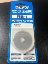 Olfa 45mm Rotary Cutter Spare Blade RB-1 RTY-2/G – New & Sealed