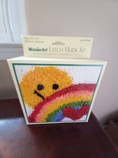 WonderArt Latch Hook Kit Rainbow, Happy Face And Heart