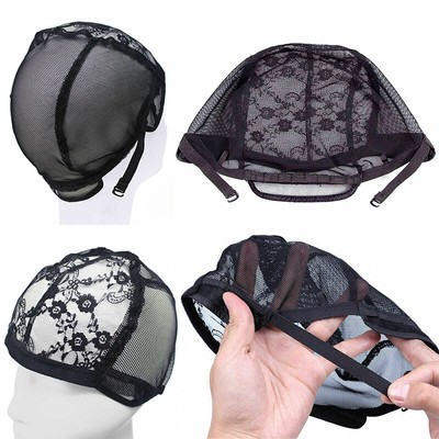 Lace Mesh Full Wig Cap Hair Net Weaving Caps For Making Wigs Adjustable St^diwl