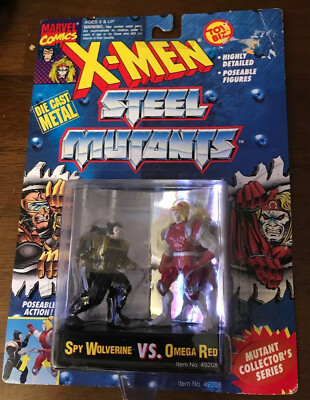 Marvel Comics X-Men Steel Mutants Spy Wolverine vs Omega Red Toy Biz Figure Set