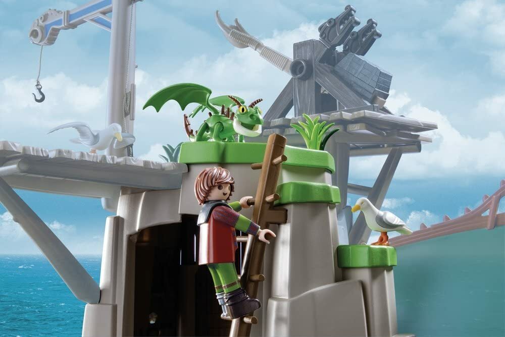 playmobil 9243 dragons berk island fortress with firing cannons